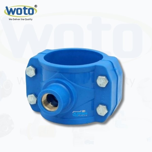 Service Saddle  Brass 75MM X 20MM BLUE